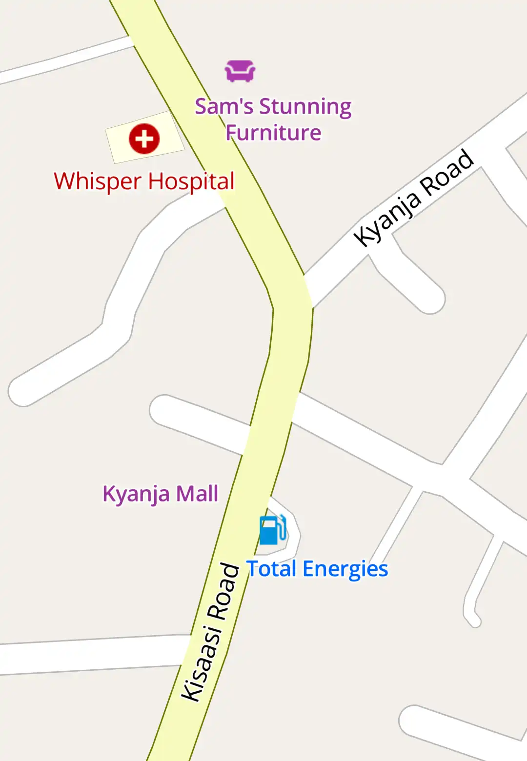 Map of Kyanja